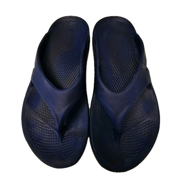 Oofos Original Blue Recovery Comfort Flip Flop Sandals Womens Size 7 Mens Size 9 - Picture 3 of 7